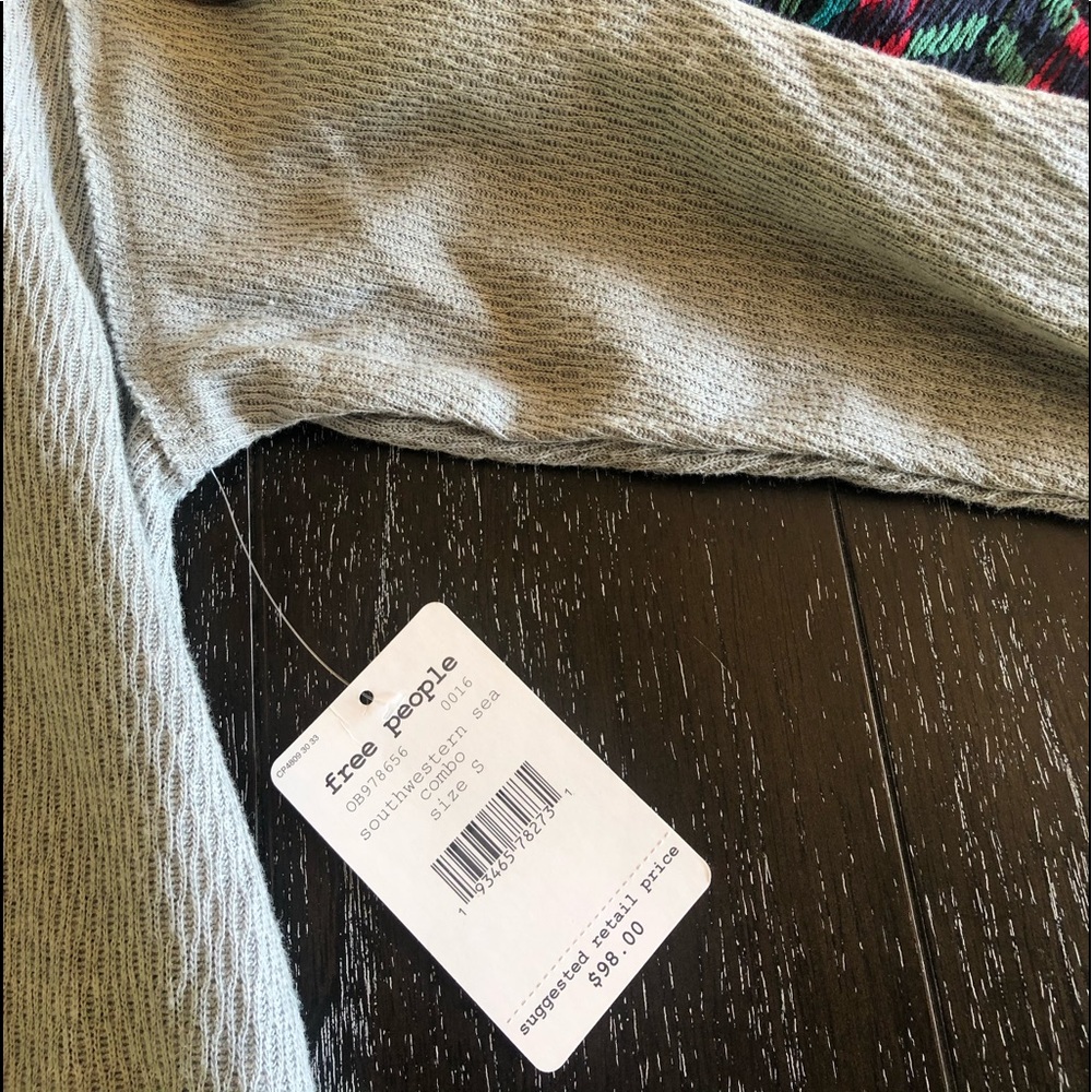 FREE PEOPLE Southwestern Sea Combo Thermal Top - Picture 4 of 6
